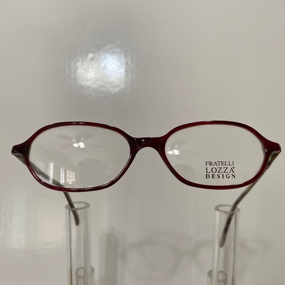 Vintage Fratelli Lozza Women’s Eyeglasses - Burgundy / Horn (mod. Casey) - Picture 1 of 4